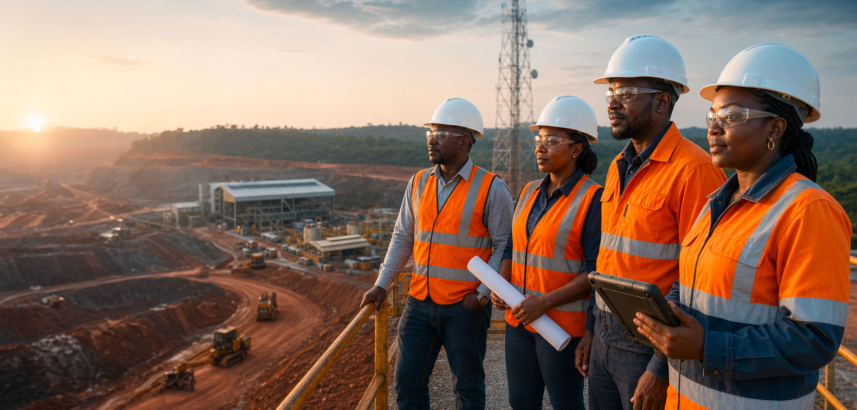 Équipes de Kaydan Mining Services sur un chantier en Côte d'Ivoire